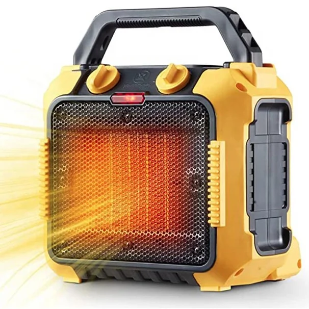 jobsite ptc fan heater with ceramic heater