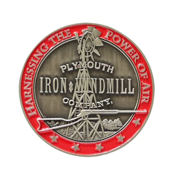 Custom Challenge Coin Antique Silver 3D Portrait Commander in Chief Metal Coin