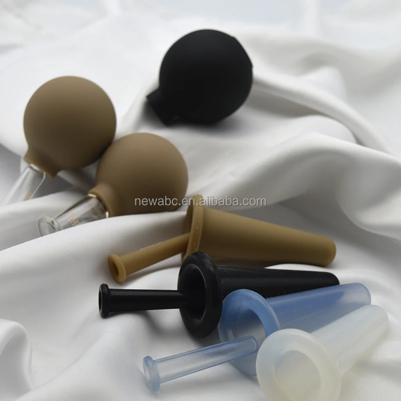 2Pcs Silicone Cupping Soft Suction Face Lifting Cup Black Cupping for Face Eye Neck Massage for Anti Cellulite Wrinkle remove