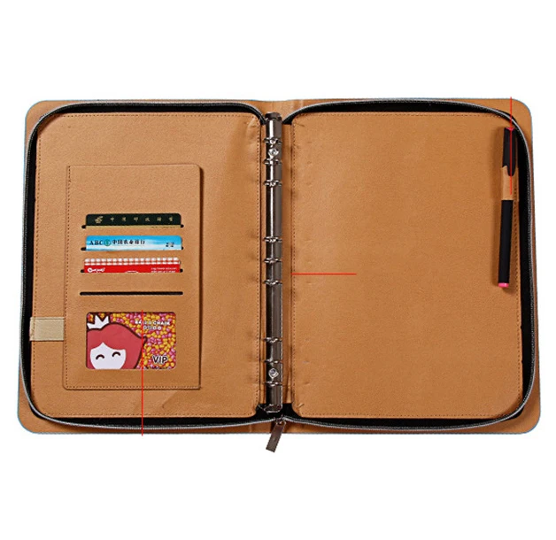 Men Ipad Portfolio Case Briefcase Travel Carrying Case for 9.7 Inch Professional Business Long PU Anti-theft wallet