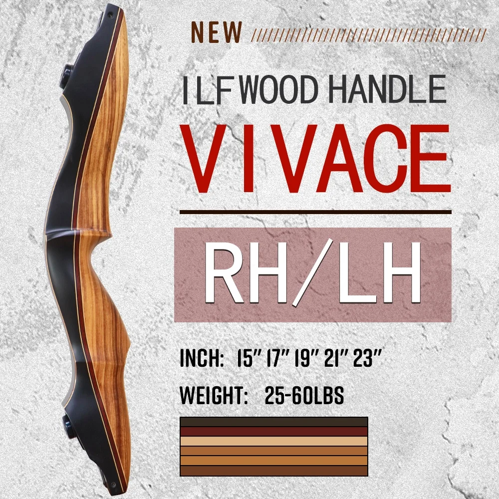 High Performance Traditional Vivace Ilf Riser Recurve Bow Archery Bows