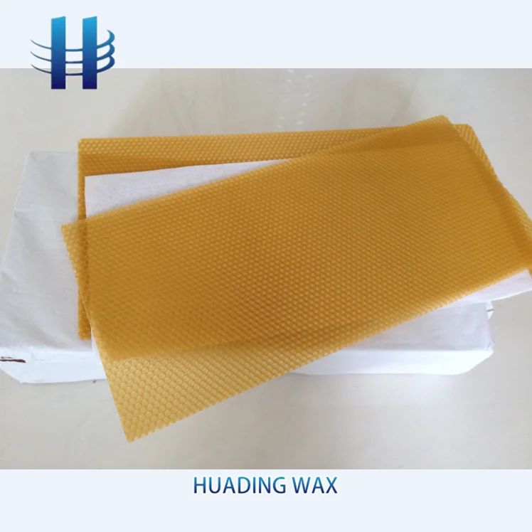 Beekeeping tools 5.4 mm cell size Bulk natural organic Bees wax/Natural beeswax foundation sheets