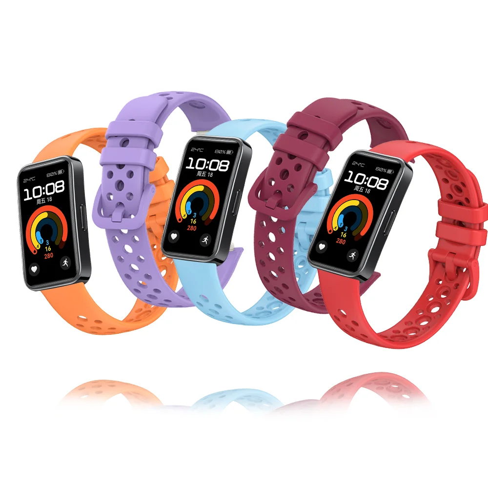 Smartwatch Bracelet Breathable Adjustable Silicone Sport Watch Strap For Huawei Band 9