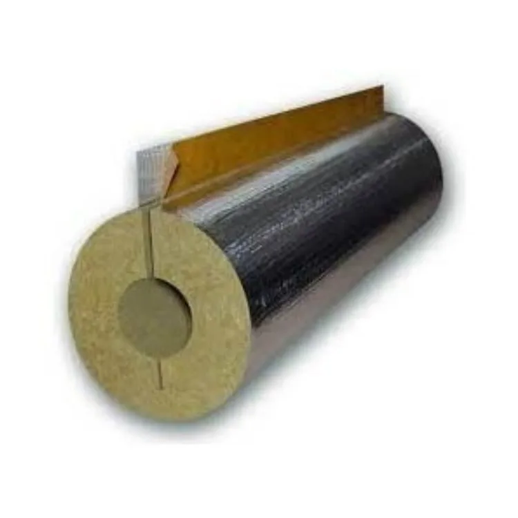 120 kg m3 rock mineral wool insulation rock wool pipe reinforced aluminium foil cladding rock wool