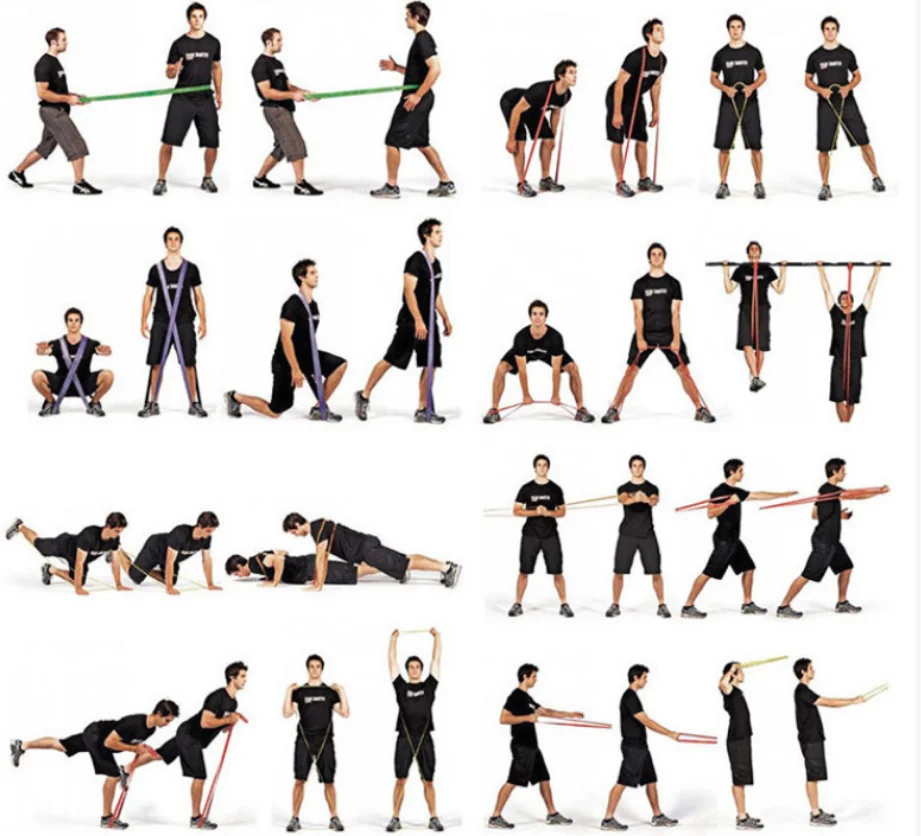 Latex Resistance Loop Bands Portable Custom Popular Hip Exercise Elastic Resistance Yoga Bands