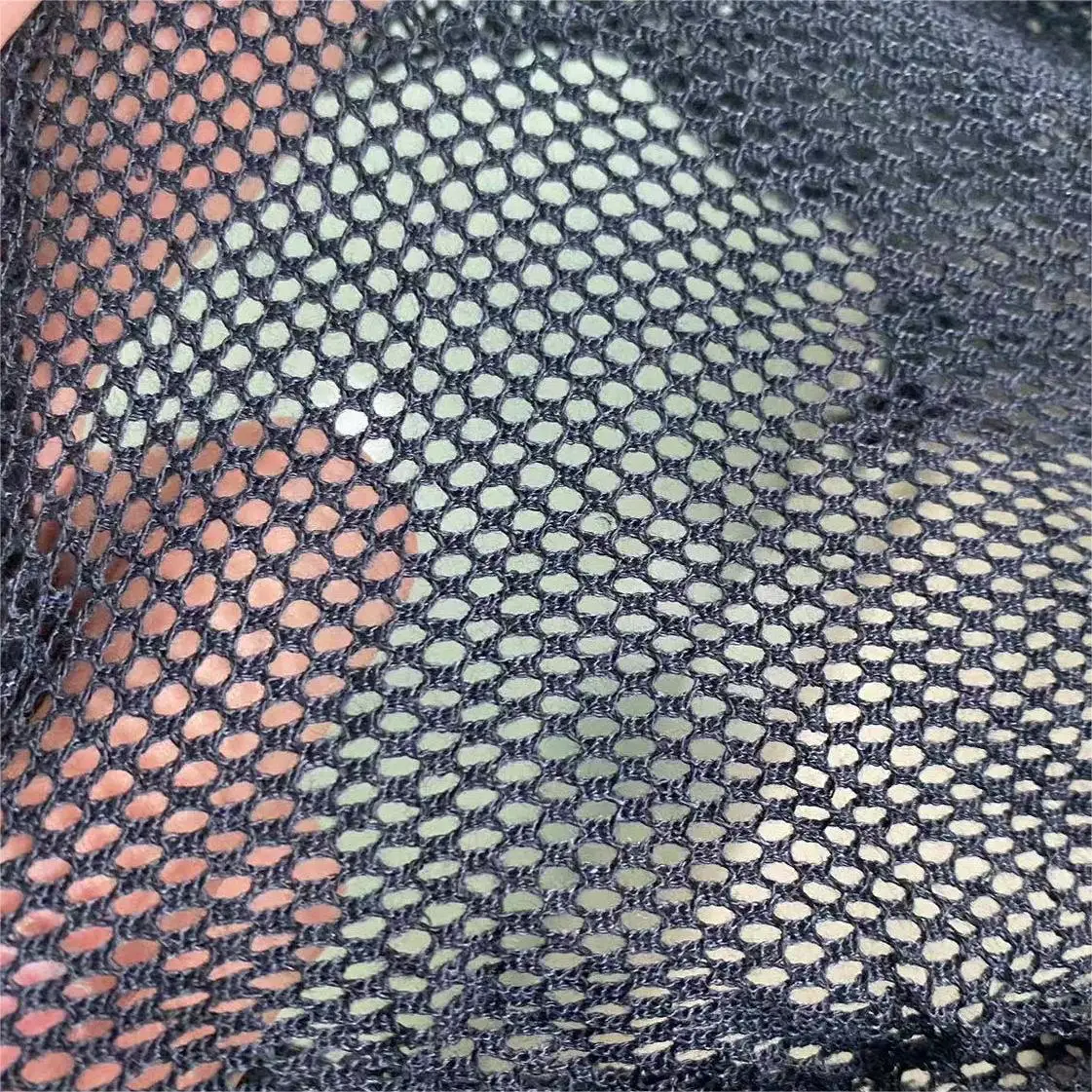 130gsm Navy Blue Meta aramid mesh fabric   warp knitted mesh fabric