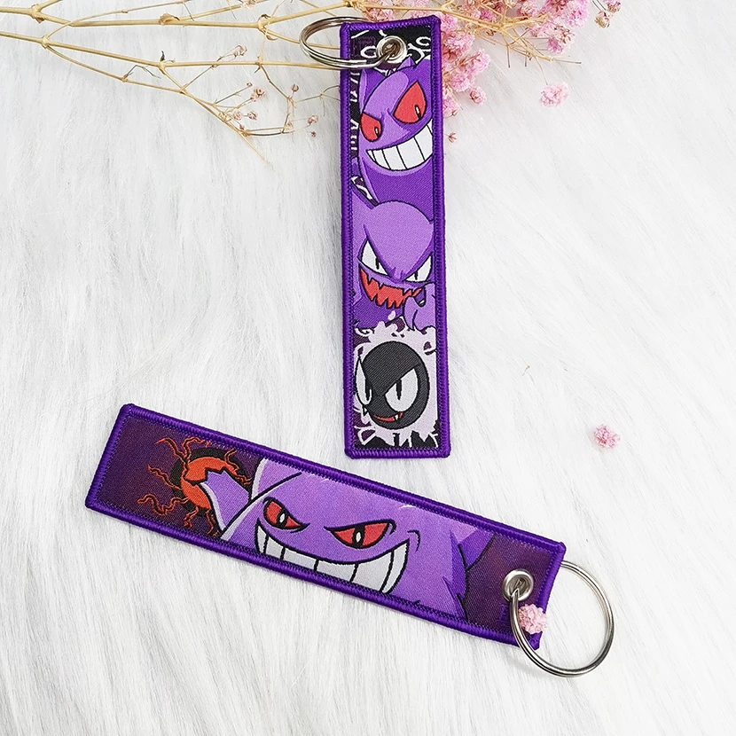 Wholesale Cheap Price Custom Safe Polyester Embroidery Keychain Custom Embroidered Keychain