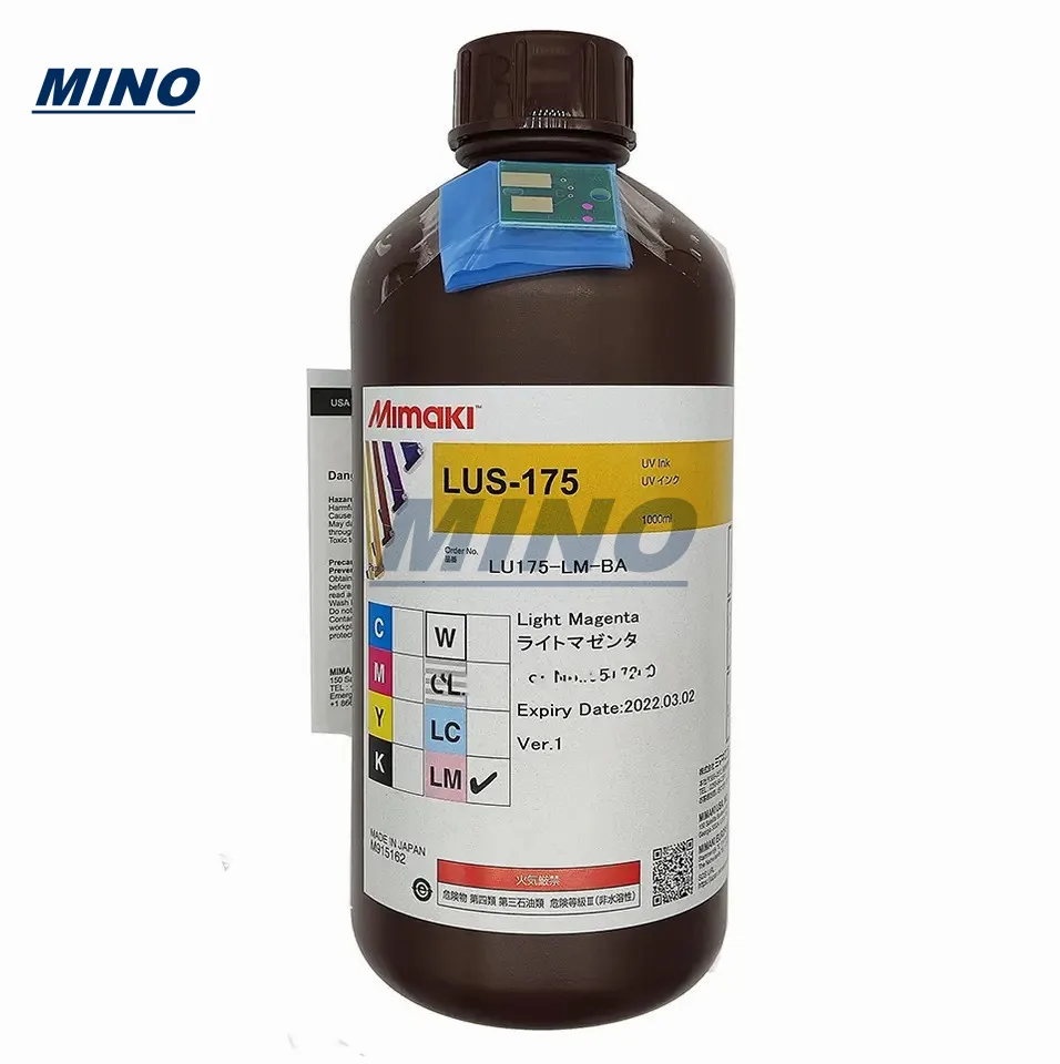 original Mimaki LUS-175 UV curable ink for UJF6042 /UJF3042 MKII printer with 8 colors  1000ml