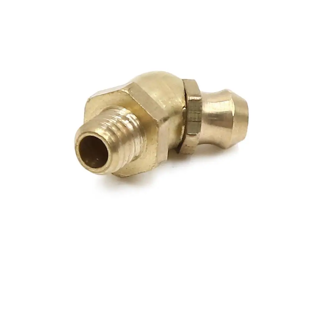 M6 Thread 1mm Pitch Brass Straight 45 Degree 90 Degree Grease Nipple Fitting for Motorcycle Car