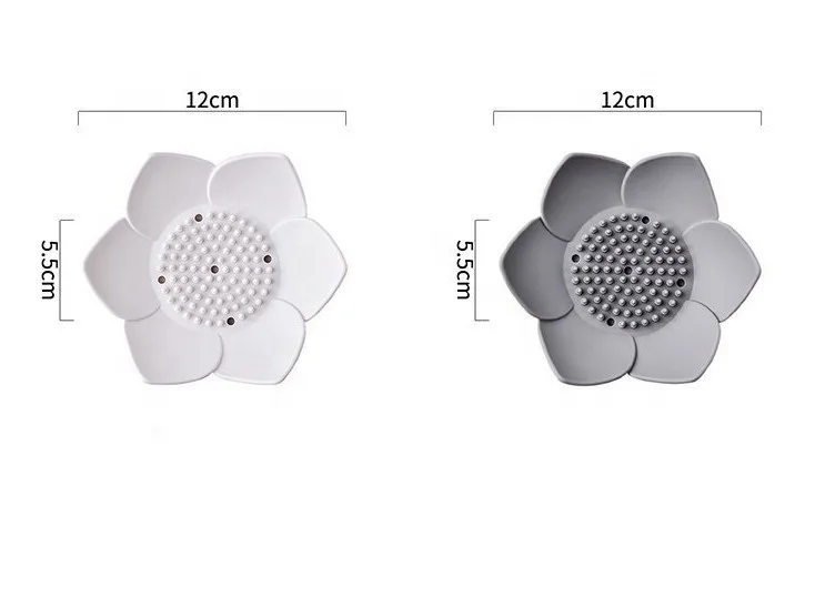 Lotus Drain Soap Holder Silicone Washable Flower Silicone Shower Soap Dish