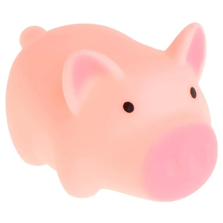 2022 Hot Sale 5pcs Oem Custom Silicone Piggy Squeaky Pink Pig Eco Friendly Natural Rubber Latex Pig Barking Tough Dog Toy