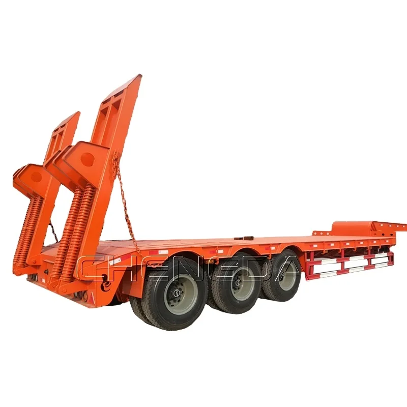 40ft 3Axles Gooseneck Hydraulic Lowbed Trailer For Sale In Nigeria