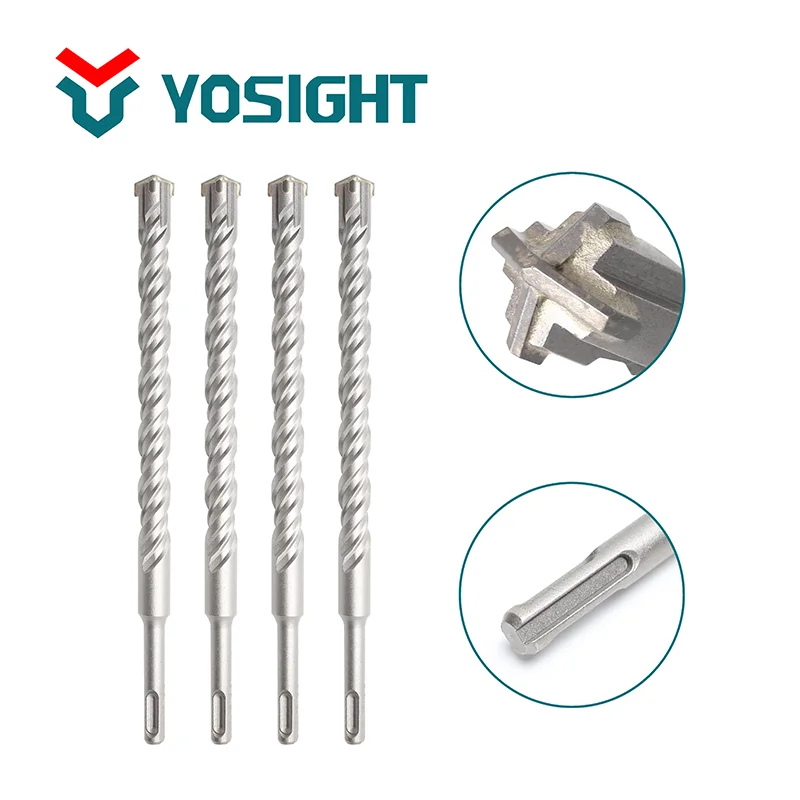 5-52mm Cross Tipped SDS PLUS Shank double flute  Concrete Hammer Drill bit for Wall Drilling