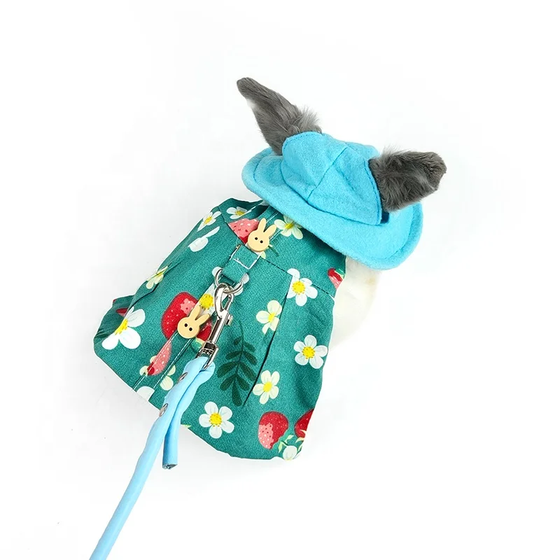 Rabbit Clothes Pet Adjustable  Harness and Leash, Rabbit Clothes Outfit for Ferret Guinea Pig  Bunny Hamster Rabbit Baby Clothes