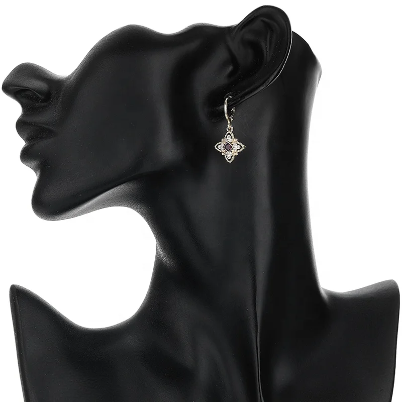 Fashion earring chain necklace set, women wedding chinese gold african jewelry set made with nice cubic zircon