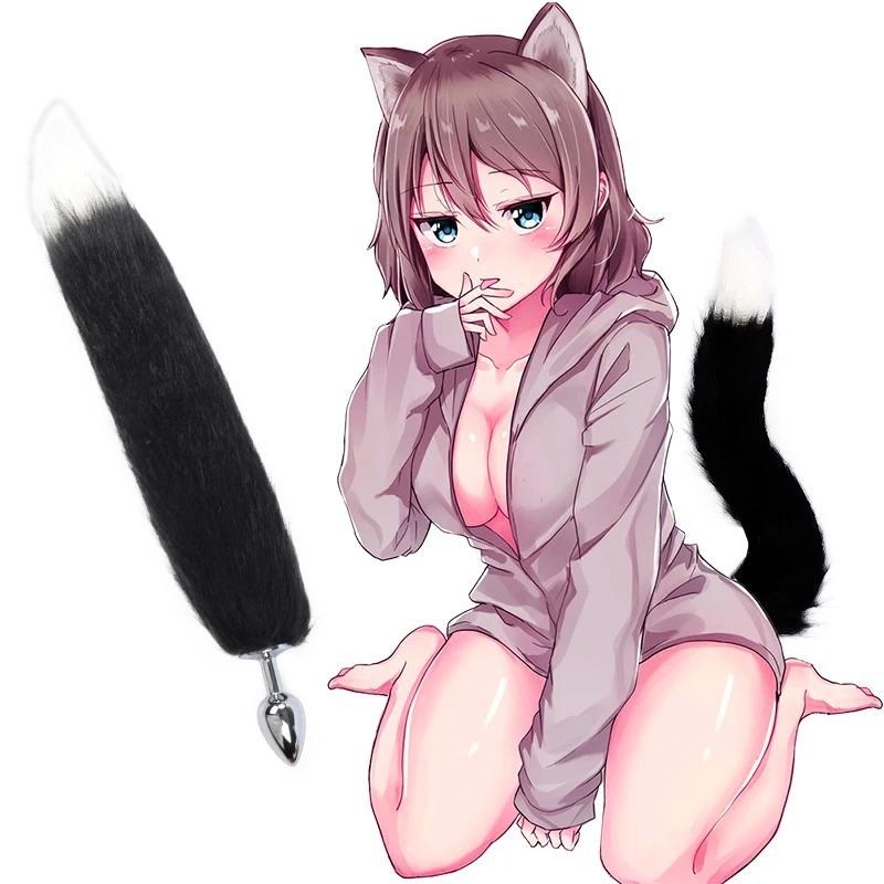Metal Feather Anal Plug Fox Tail Anal Toys Erotic Anus Toy Butt Plug Sex Toys For Adult Accessories