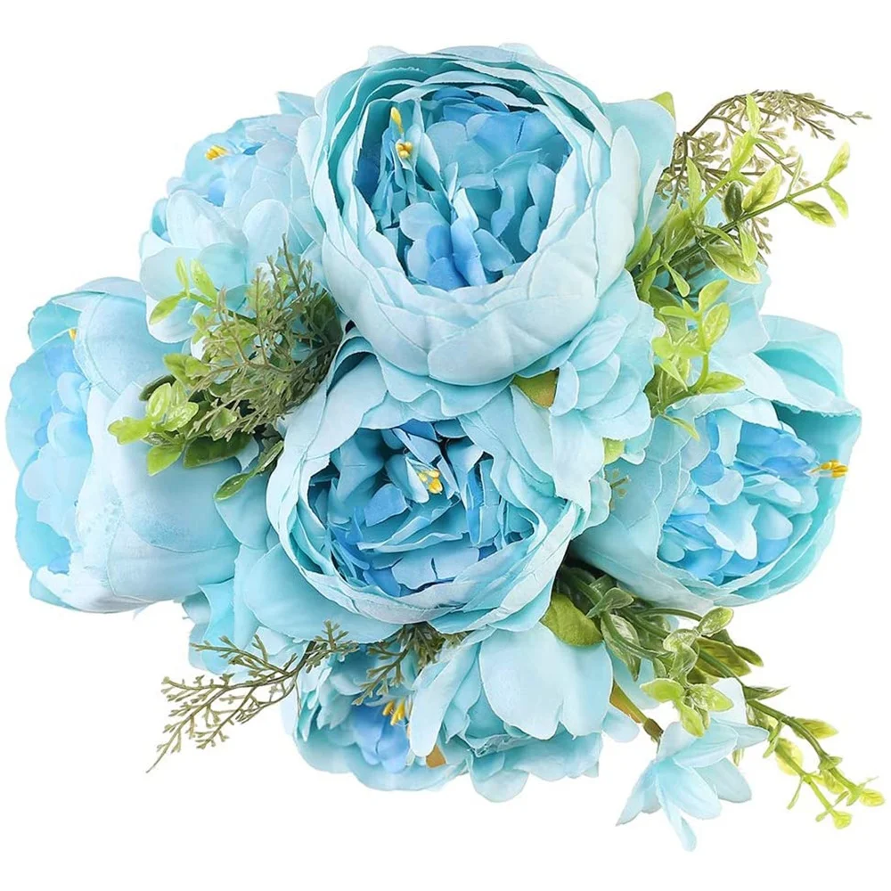 INUNION Hot Sale Home Wedding Decoration Artificial Flowers Fashional Springs Design Silk Artificial Peony Bouquet