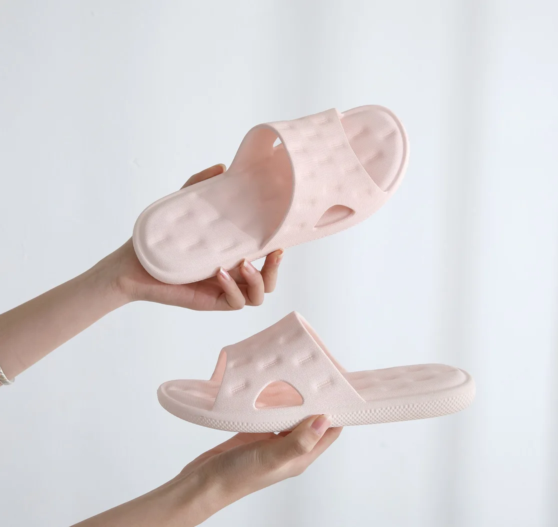 Factory wholesale step on shit sense female summer net red sandals men and women eva thick sole non-slip breathable home slipper