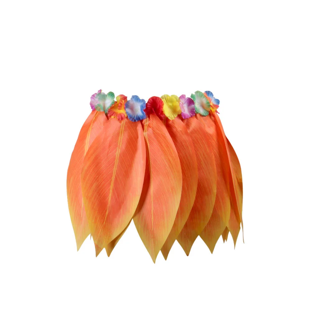 New Hot Hawaii Artificial Skirt Green Leaves Sunflowers Tropical Hawaiian Party Hot Skirts