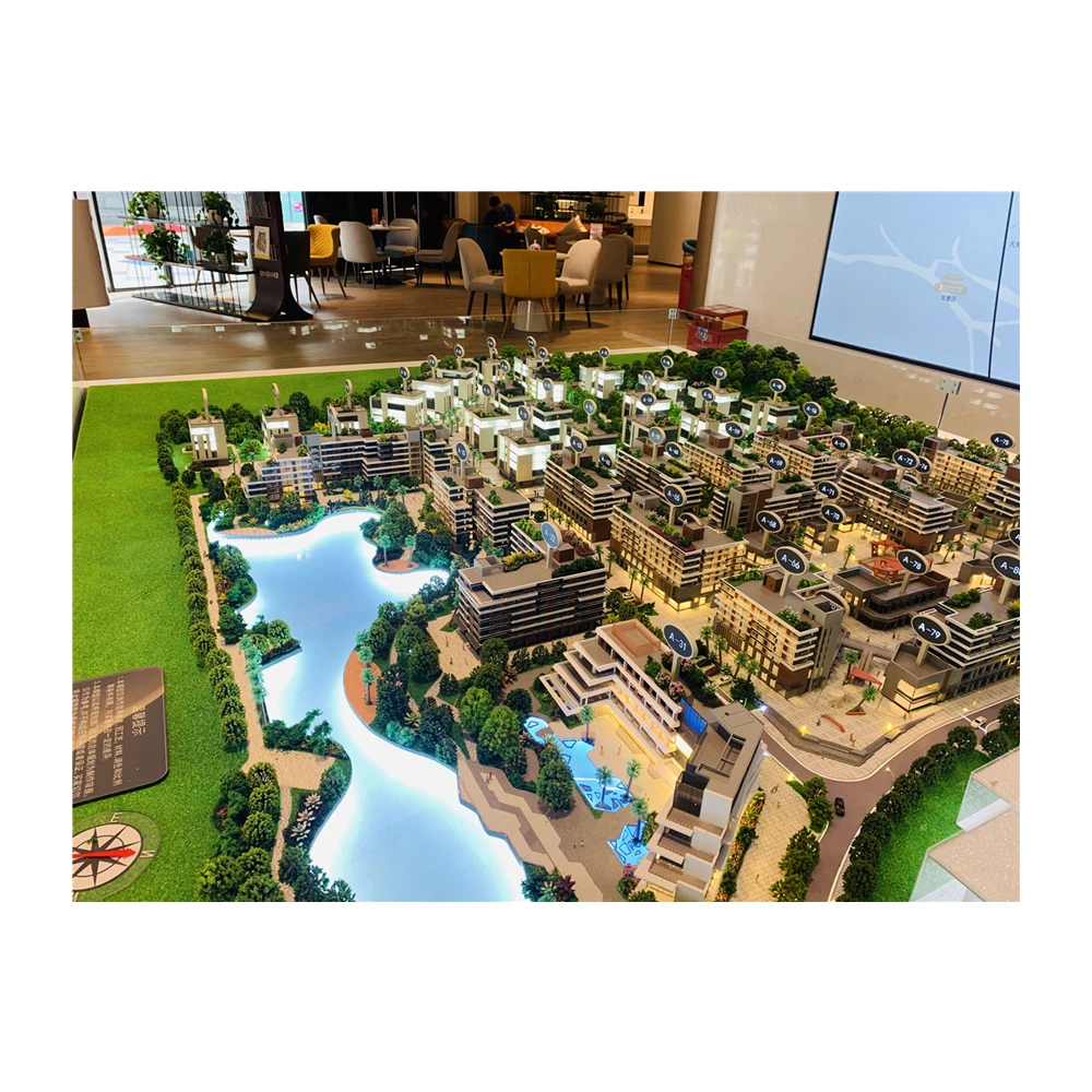 2022 new Latest Contemporary Scenery Model and land layout scale model for showing  building models