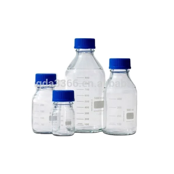 HDMED 16oz прозрачные стеклянные французские квадратные бутылки с широким горлышком. Покрытый ПТФЭ