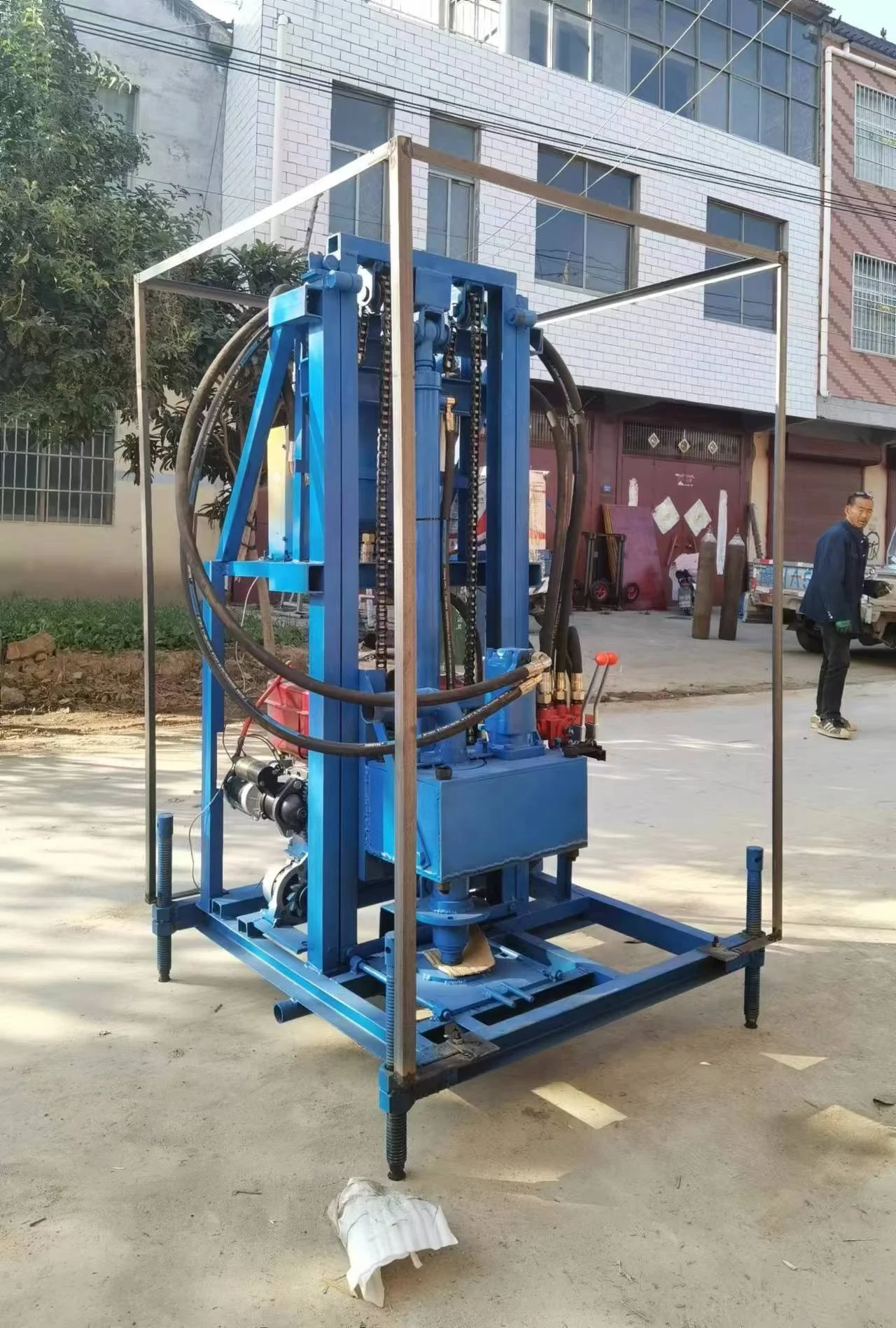 100m Water Well Drilling Rig Machine Prices Diesel Engine Well Drilling Rig Mobile Pulling Tractor Drilling Rig