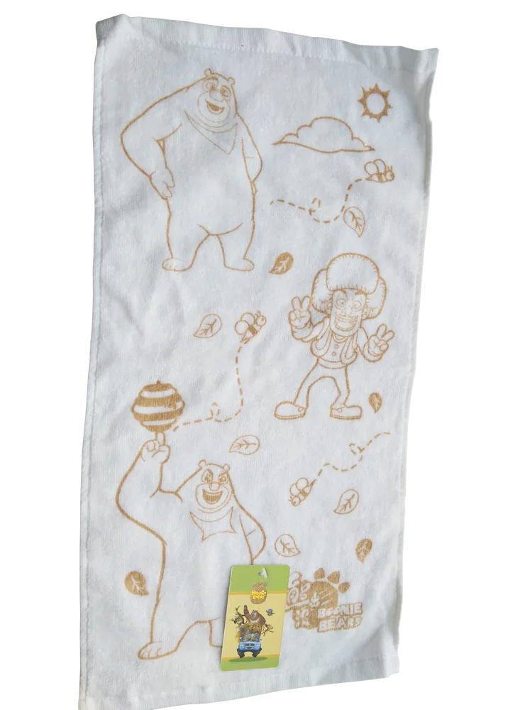 Boonie Bears 100% Cotton Velvet Children Face Towel