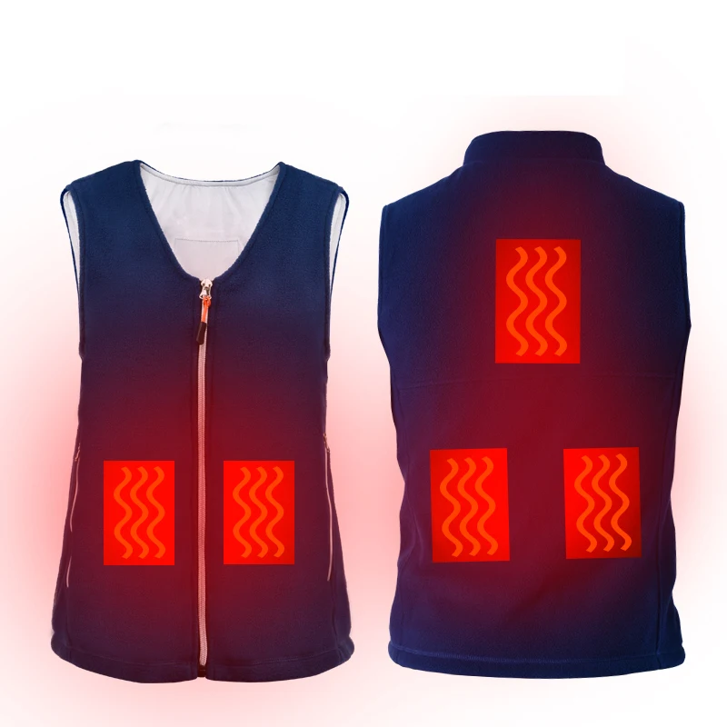 
Men Winter Outdoor USB Infrared Heating Vest Jacket Electric Thermal Waistcoat Fever suit Heated vest Warm vest 
