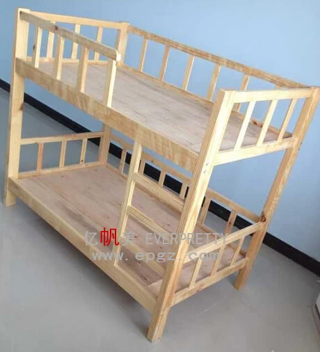 High Quality Dormitory Furniture Kindergarten Nursery Room Used Solid Wood Kids Children Bunk Bed