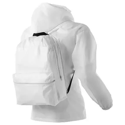Rain Jacket Backpack Promotional 190t Polyester With Custom Logo Packable Jacket Backpack