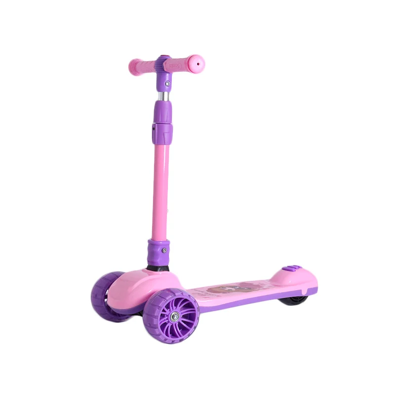 kid scooter three wheels kid music children foldable single foot slide scooter for children kids