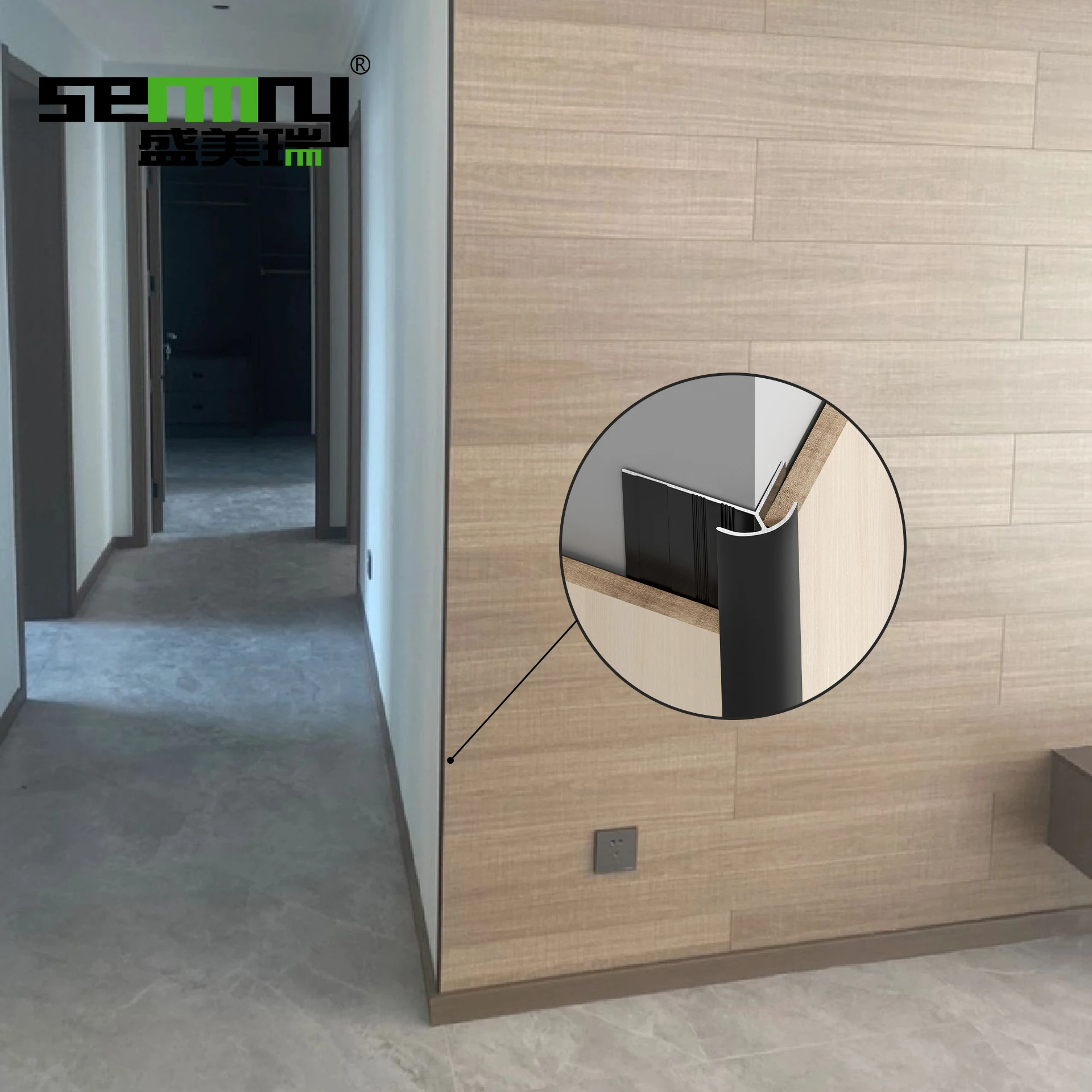 High Quality Brushed Profile Office Building Aluminium Strips Specialized High-End Aluminum Tile Trim