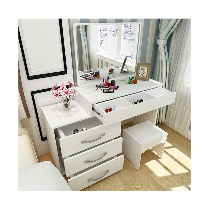 
Dressing table for bedrooms dresser with mirror and stool modern simple design 