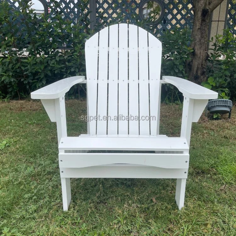 Outdoor Beach Patio Garden Foldable Colorful Waterproof Wood Folding Adirondack Chair With Ottoman Logo Optional