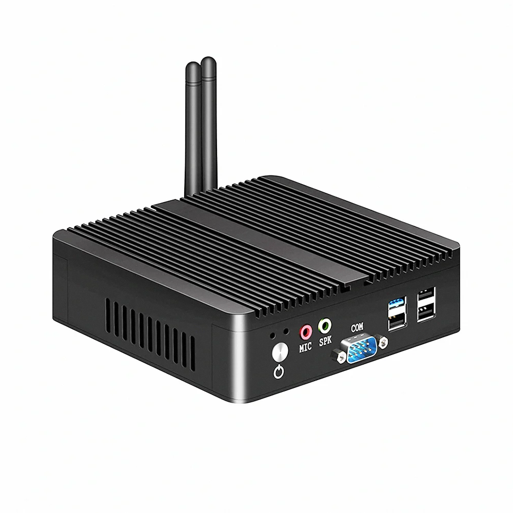 i7 Educational Desktop PC Industrial Mini PC with Fan RJ45 LAN for US AU CN Plugs Linux OS Mini OPS PC