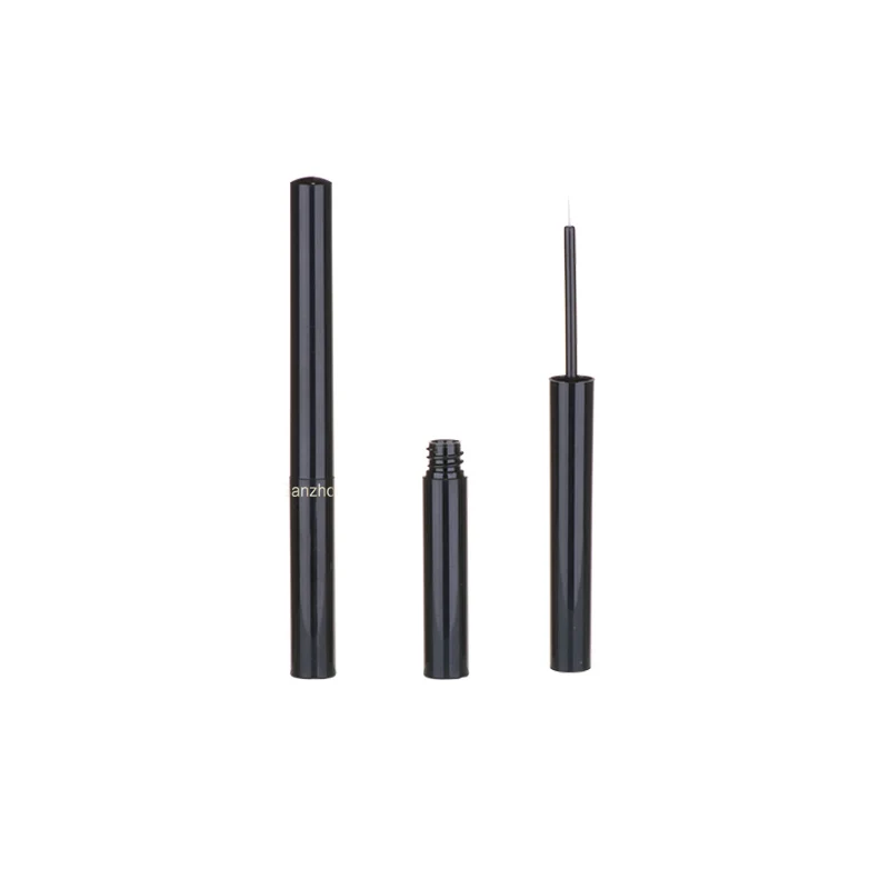 OEM 2.5ml/3ml Simple style slim skinny empty black liquid eyeliner lash primer tube with wand applicator cosmetic packaging