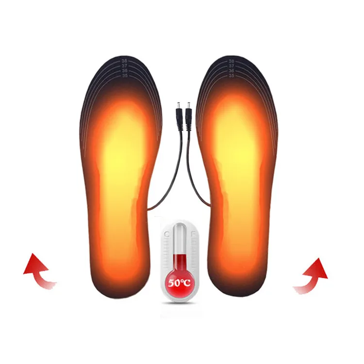 2021 winter outdoor foot warming insoles USB rechargeable heating insoles for men and women