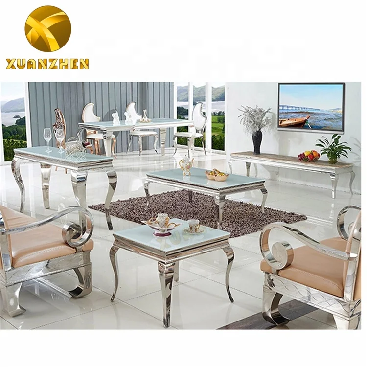 Home furniture factory cheap dining room sets restaurant dinning table set glass top dining tables with 6 chairs DT002