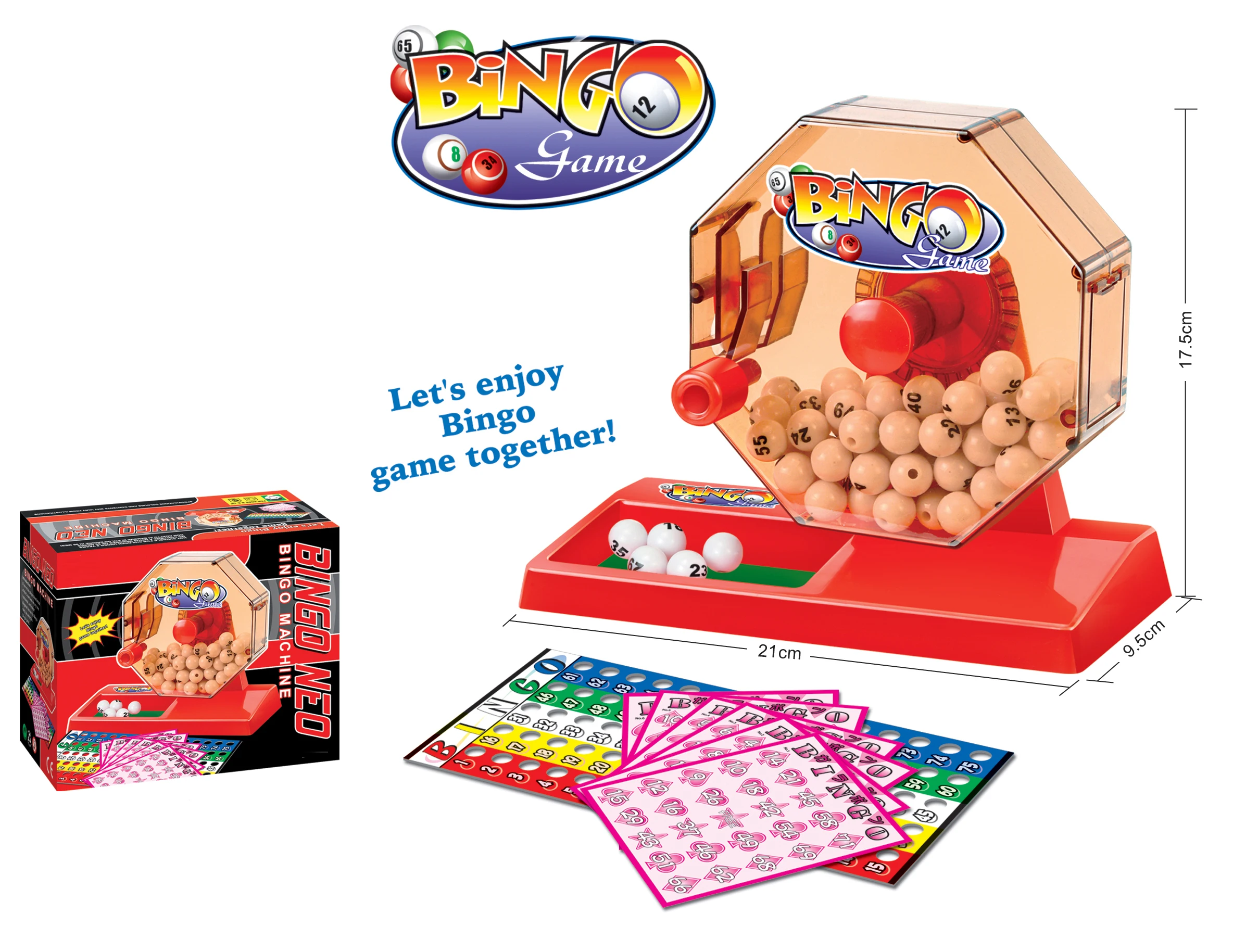 Lucky number game lottery machine toy size 75 bingo balls