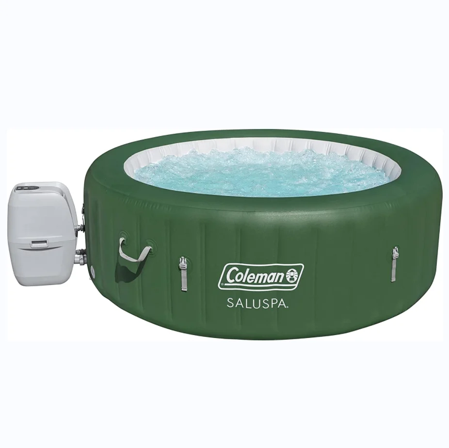 Bestway 60004 Lay-Z-Spa Paris Hot Tub Air Jet Portable Massage Spa With Led Lights For 4-6 Person