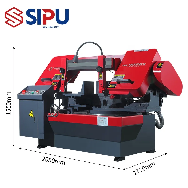 
Easy to Operate 0 to 45 degree angle rotate metal cut band saw machine GB4028X 