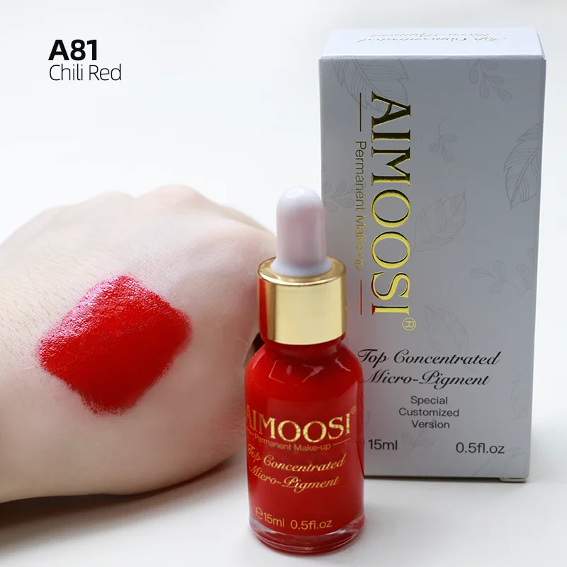 Aimoosi органический Перманентный пигмент для микроблейдинг бровей губ татуировка чернила легко окрашивание может предложить oem дизайн логотипа
