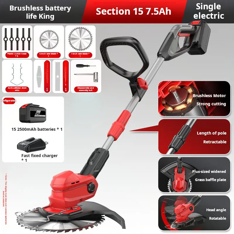 Electric Mower small household handheld weeding machine rechargeable lawn pruning lithium battery grass trimmer Agricultural