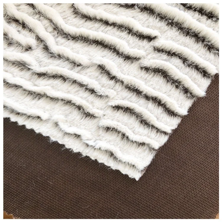  100% полиэстер искусственные волосы плюшевая ткань жаккард оптовая продажа длинный ворс матовый искусственный мех