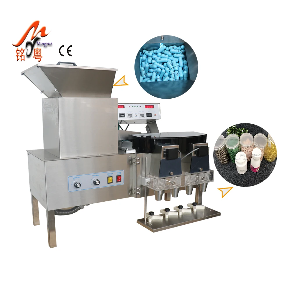 electronic small desktop automatic bottle jar filling pills capsule counting production line tablet counting machine