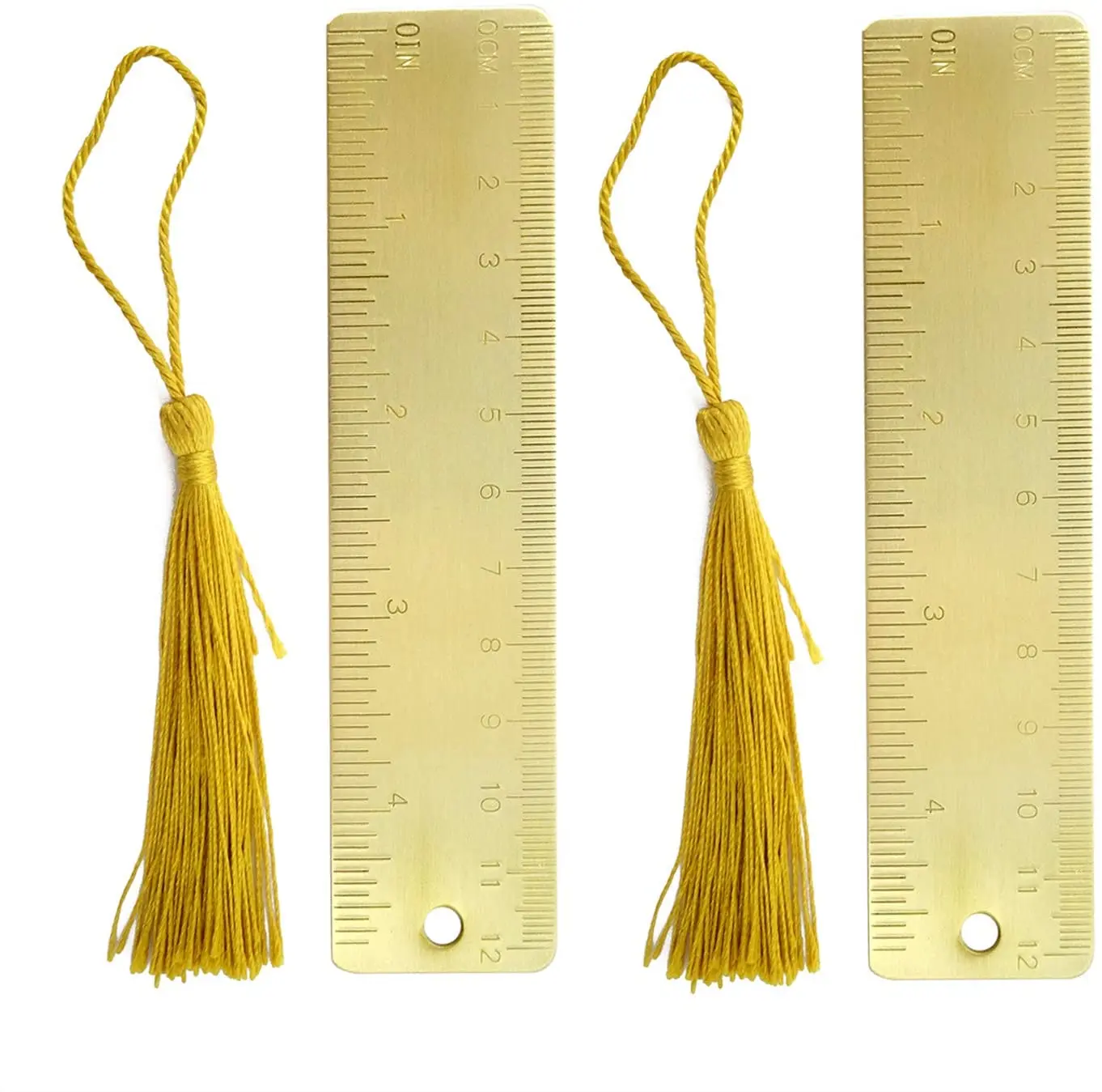Набор латунных головок под золото прочная прямая Линейка металлическая Закладка измерительный инструмент математическая геометрия подарок для офиса