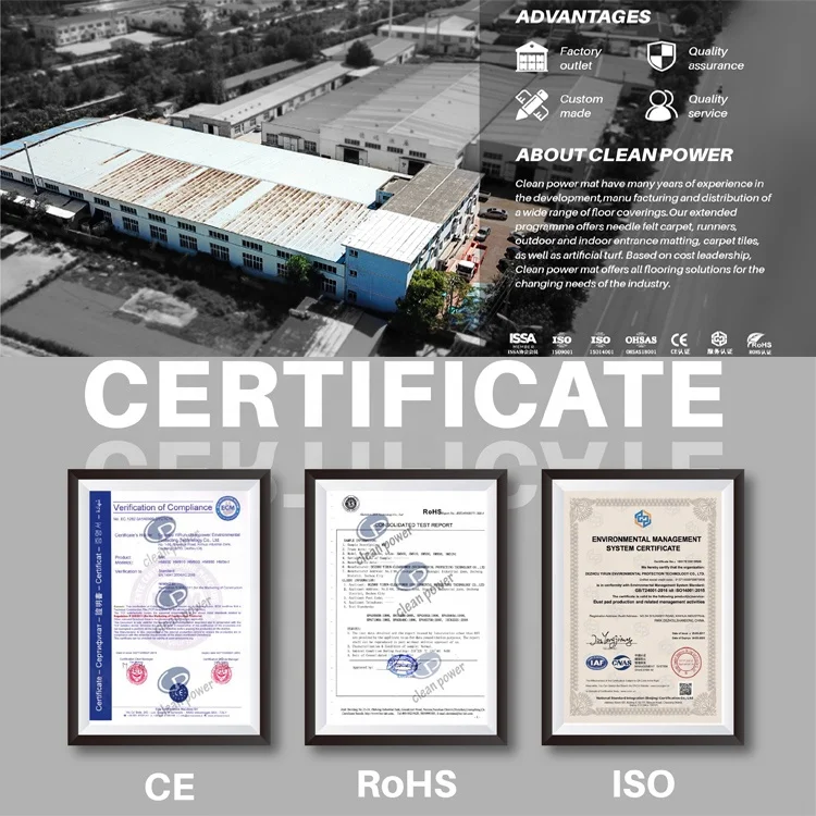 Custom  Rking Logo-carving and Modern nylon logo door mat Indoor hot sales rubber backing  door  nylon mat