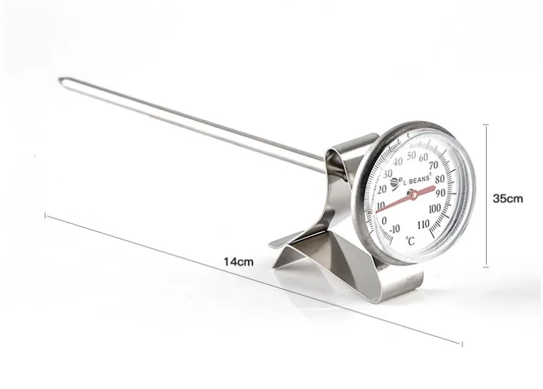 Deep frying pan thermometer with instant readout/scale thermometer/stainless steel meat cooking thermometer