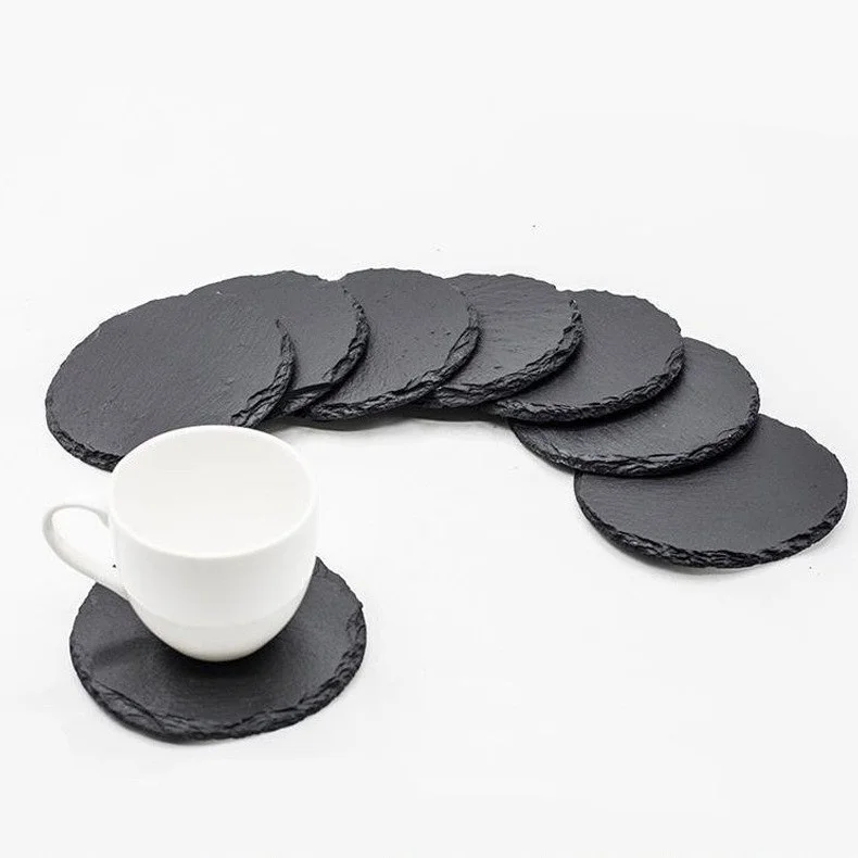 Customize Slate Coasters Square Slate Rock Heart Shaped Engraved Coaster For Glasses