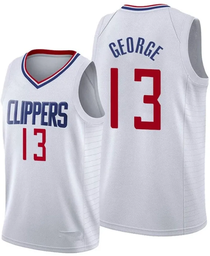 NBAClippers2 # мини-грузовик Леонард 13 # Пол Джордж Вышивка баскетбольные Джерси оптом